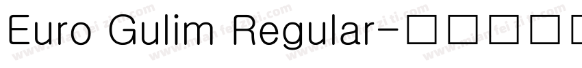 Euro Gulim Regular字体转换